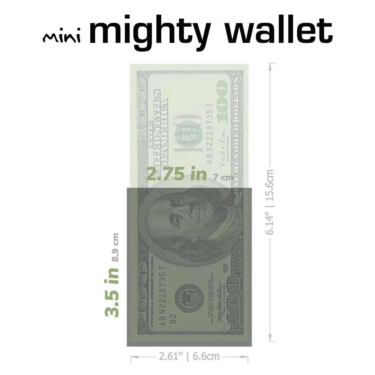 Rich Black Minimalist - mini Mighty Wallet