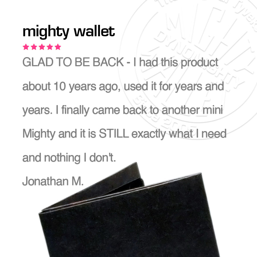 Rich Black Minimalist - mini Mighty Wallet