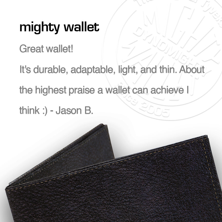 Black Leather (Tyvek) Mighty Wallet
