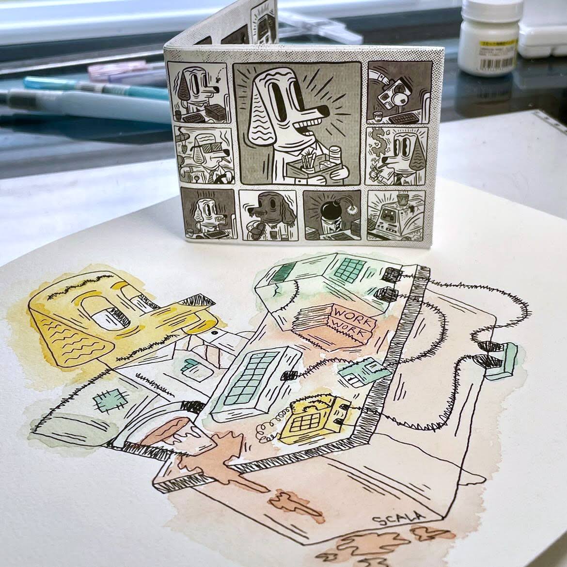 Work Dog Mighty Wallet by Vincent Scala - Artist Collective