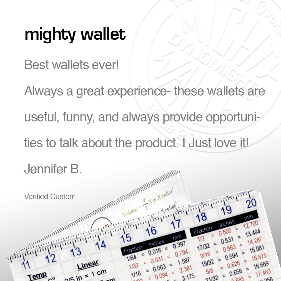 Wealth of Knowledge Mighty Wallet - Tyvek Wallet