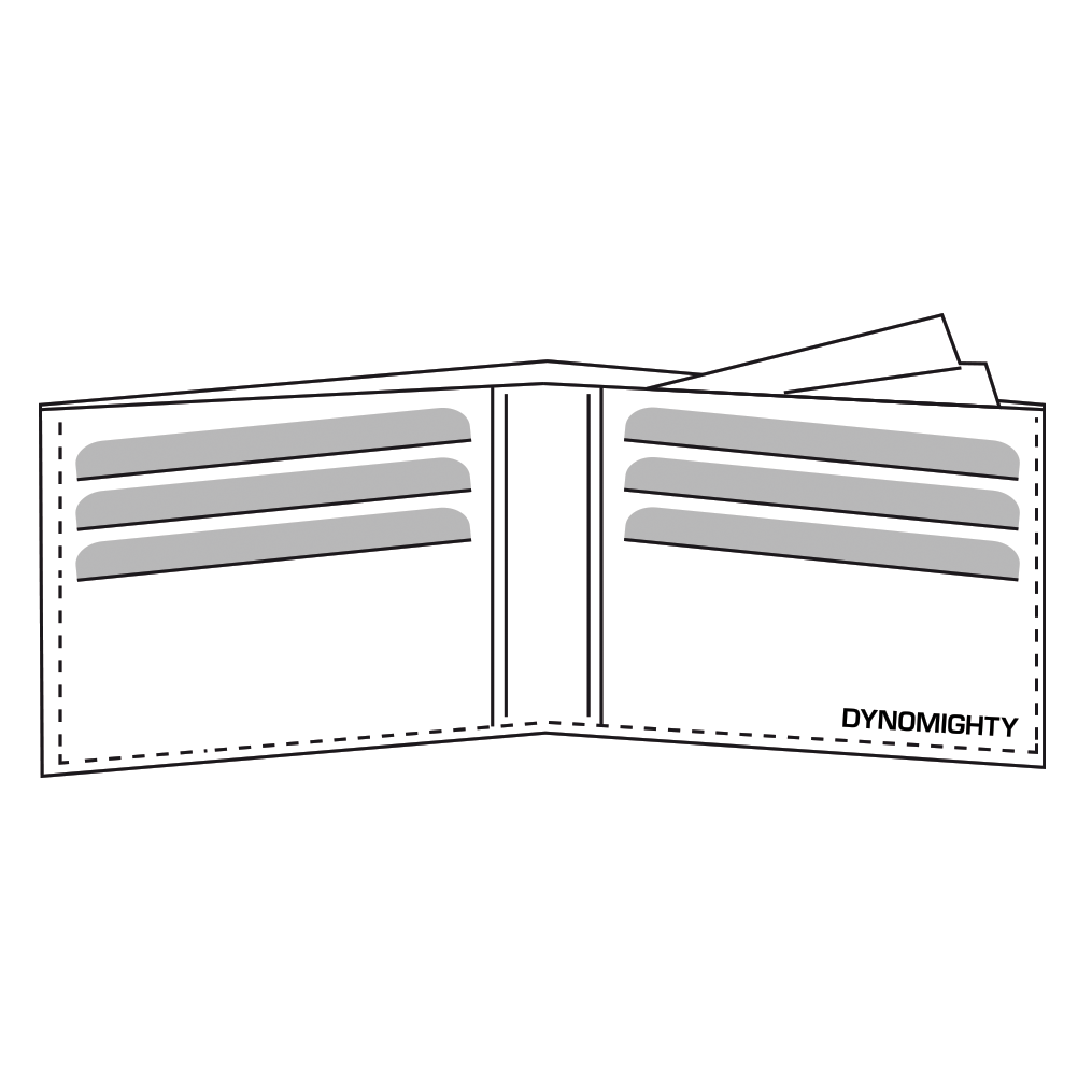 Wood Billfold - DYNOMIGHTY Tyvek® Billfold