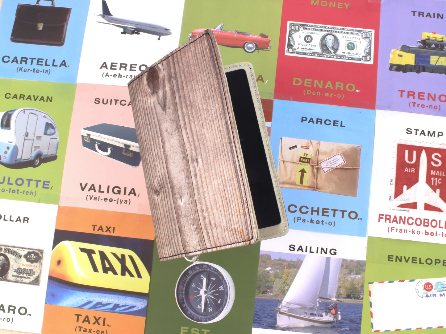 Wood Passport Wallet